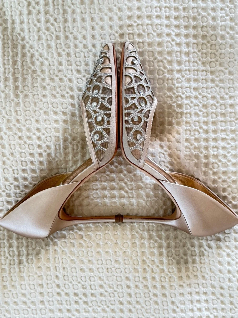 Badgley Mischka Marissa Crystal D’Orsay Pumps Heels 8.5